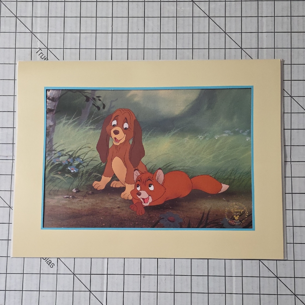 Walt Disney's The Fox and the Hound Exclusive Commemorative Lithograph NIP #2of2
